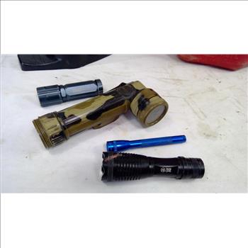 Coleman Dual Action Quickpump, Gas Canister, Jumper Cables, Flashlights, 9 Pieces