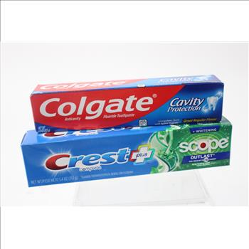 Colgate Optic White, Crest Toothpaste And Toothbrushes. 8 Pieces
