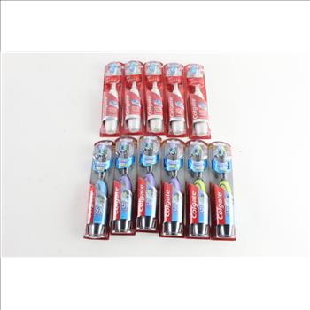 Colgate Total Advance 360 Degree And Colgate Optic White Electric Toothbrushes, 11 Pieces