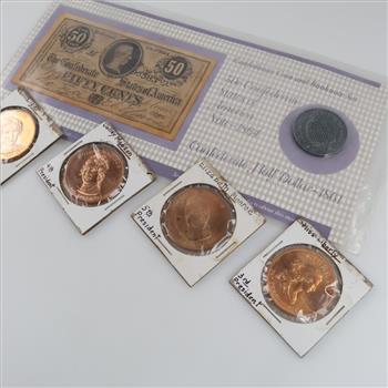 Collectibles Including First Lady Token & Replica 1864 Set