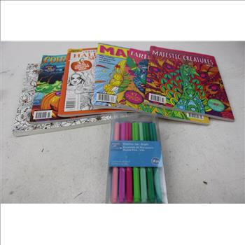 Coloring Book, Pens And More