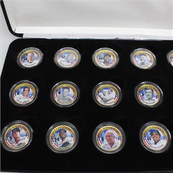 Colorized Baseball Legends Gold Plated State Quarter Set - 15 Coins