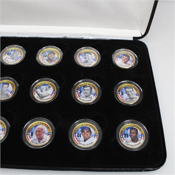 Colorized Baseball Legends Gold Plated State Quarter Set - 15 Coins