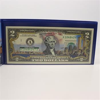 Colorized Commemorative Federal Reserves Note Two Dollars