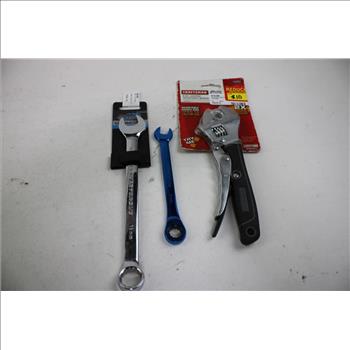 Combination Wrenches, And Adjustable Wrenches Lot, 5 Pieces