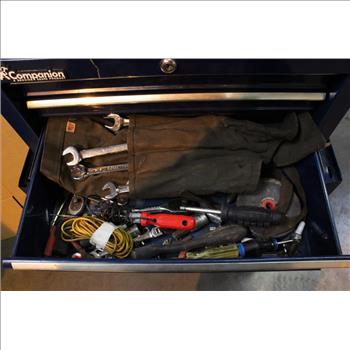 Companion Rolling Tool Box With Assorted Tools 10+ Pieces