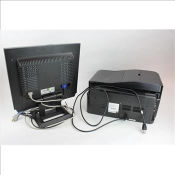 Computer Monitor And Printer, 2 Pieces
