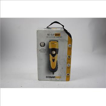Conair Man No-Slip Grip 2-in-1 Clipper Trimmer Haircut Kit
