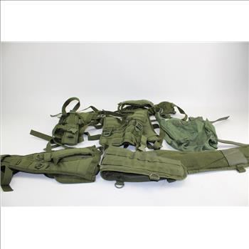 Condor H-Harness, Battle Belt, And Bag, Olive Drab, Lot Of 6