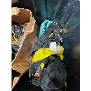 Container With Tow Straps, Chains And Rope