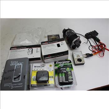 Cooper Wiring Switch And Outlets, Intermatic Water Heater Timer+ More Bulk Lot 12 Pieces