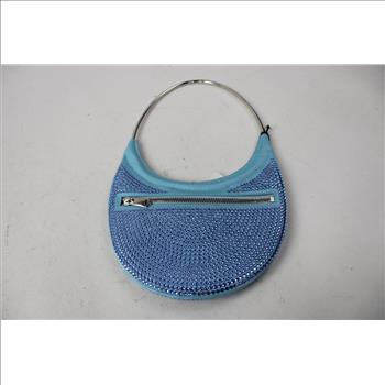 Coperni Handbag, Rings Swipe Crystal Embellished Bag Ice Blue