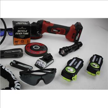 Cordless Angle Grinder, Portable Tire Inflator, Work Lights, And More