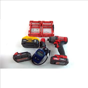 Cordless Drill, Drill Bits, And OBDII Scanner, 5 Pieces