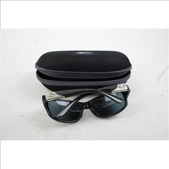 Costa Women's Inlet Rectangular Black Polarized Sunglasses
