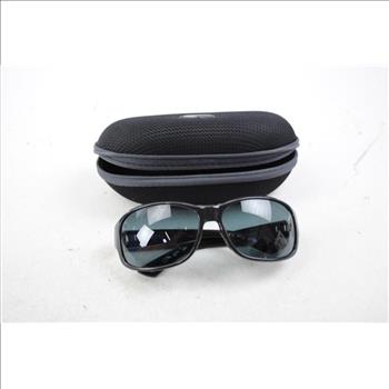Costa Women's Inlet Rectangular Black Polarized Sunglasses