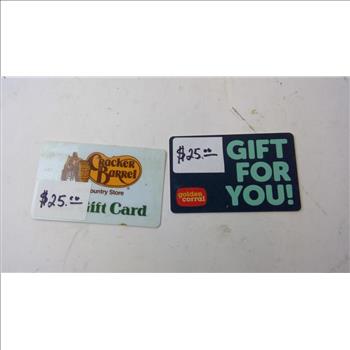 Cracker Barrel Gift Card And More, 2 Pieces