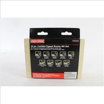 Craftsman 10 Piece Carbide-Tipped Router Bit Set