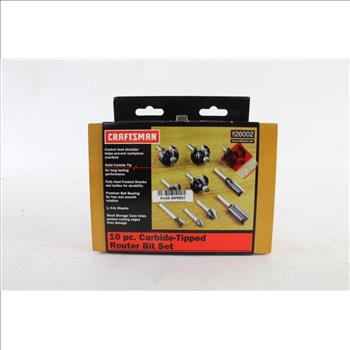 Craftsman 10 Piece Carbide-Tipped Router Bit Set