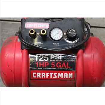 Craftsman 125 PSI MAX 1HP 5 Gal Air Compressor