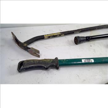 Craftsman Cordless Screwdriver, Pry Bars, Walking Cane, And More, 6 Pieces