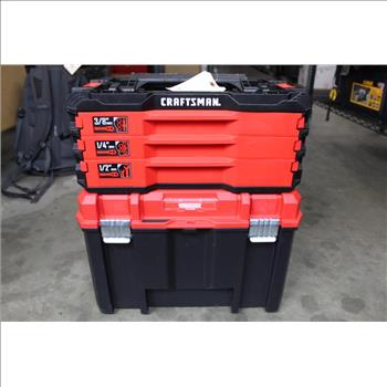Craftsman, Dewalt, Stanley, Arrow, & More Assorted Tools In Craftsman Tool Case; 25+ Pieces