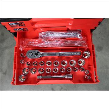 Craftsman, Dewalt, Stanley, Arrow, & More Assorted Tools In Craftsman Tool Case; 25+ Pieces