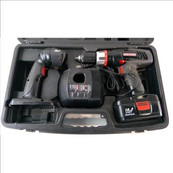 Craftsman Drill And Flashlight, 3 Pieces