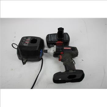 Craftsman Impact Driver, 19.2V Battery, Bench Vise, And Charger In Tool Bag