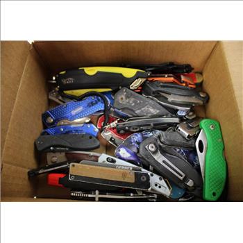 Craftsman, Kobalt, Browning, Husky, And Other Knives, 35 Pieces