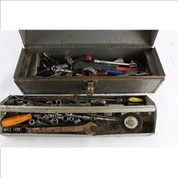 Craftsman Metal Tool Box, With Tools, 20+ Pieces