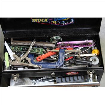 Craftsman Nascar Toolbox Filled With Various Hand Tools