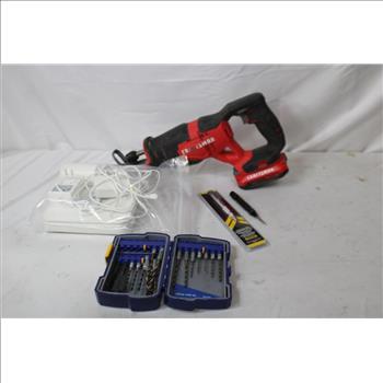 Craftsman Reciprocating Saw, Ring Camera And Base, Center Punch, Drill Bits, 4 Pieces