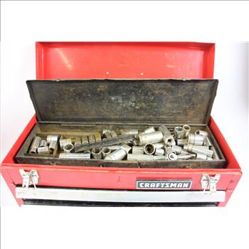 Craftsman Tool Box And Drawers With Drill Bits, Wrenches, Screw Drivers, And More, 20+pieces
