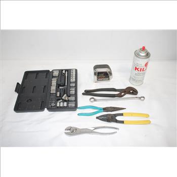 Craftsman Tool Box With Electric Tape, Box Cutter, And More