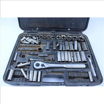 Craftsman Tool Set W/Sockets, Ratchets, & More Assorted Tools In Case; 10+ Pieces