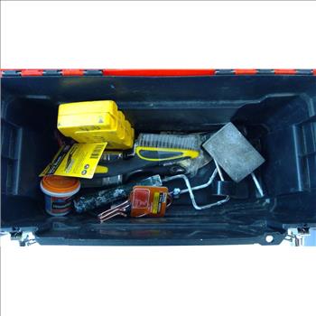 Craftsman Toolbox W/Painting Supplies, 5+ Pieces