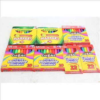 Crayola / Cra-Z-Art Markers, Color Pencils: 7 Items