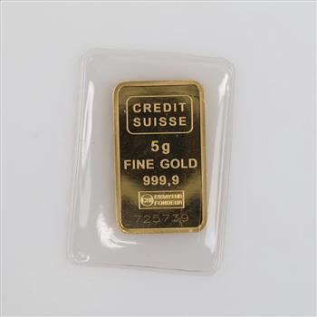 Credit Suisse Fine Gold 5g Bar
