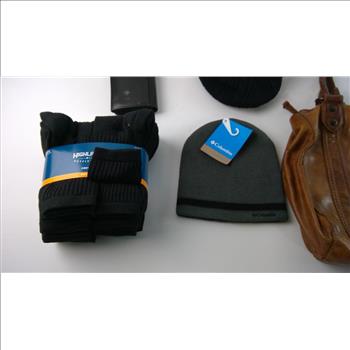 Crew Socks, Columbia Hat And More, 5 Pieces