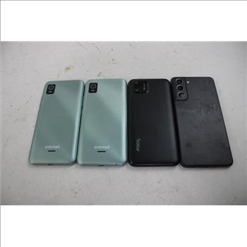 Cricket, Foxx, Samsung Cell Phone Lot, 4 Pieces, Sold For Parts