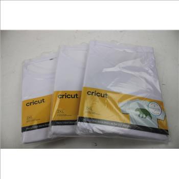 Cricut Blank White Adult Tees, Sizes M, L, 2XL