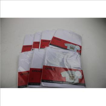 Cricut Youth Blank White Youth Tees, Sizes M, S, 7 Pieces