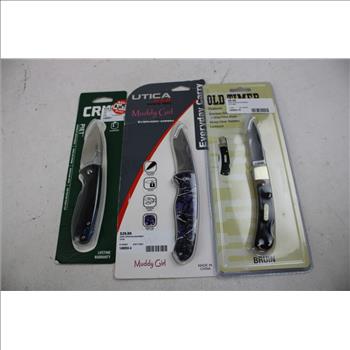 CRKT, Old Timer, UTICA Knives, 3 Pieces