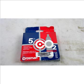 Crosman 5 Ct CO2 Powerlet Cartridges, With Training Paper Targets