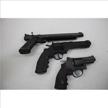 Crosman Pumpmaster Classic Air Pistol, Crosman Vigilante, Crosman SNR357 Air Revolver 3 Pieces