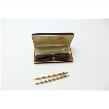 Cross 14k Gold Filled Pen & Pencil Set In Original Box