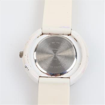 Crystal Bezel White Dial Fashion Watch
