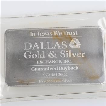 Dallas Gold & Silver Exchange, Inc. Fine Silver 10oz Bar