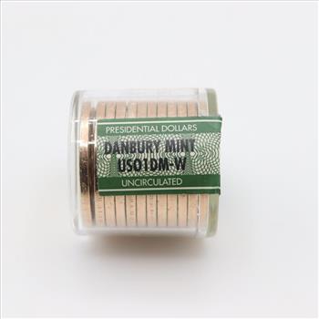 Danbury Mint Uncirculated Presidential Dollars, 1 Roll